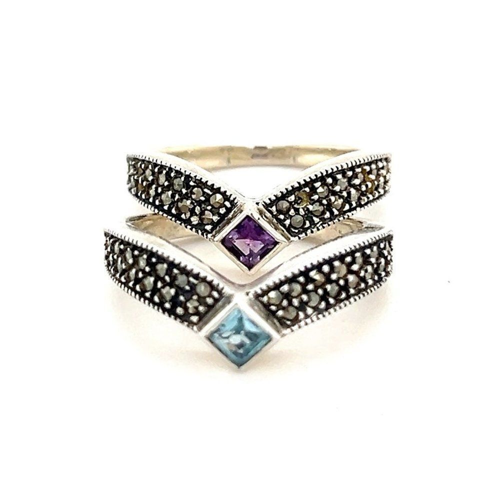 Sterling Silver Topaz/Amethyst Rings‎